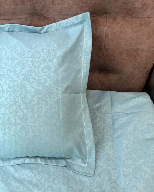 Pastel Blue Floral Classic King Impression Bedsheets HOME SAARTHI