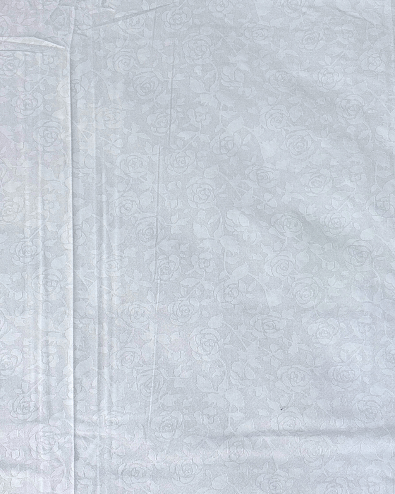 Elegant White Floral Impression Classic King Impression Bedsheets HOME SAARTHI