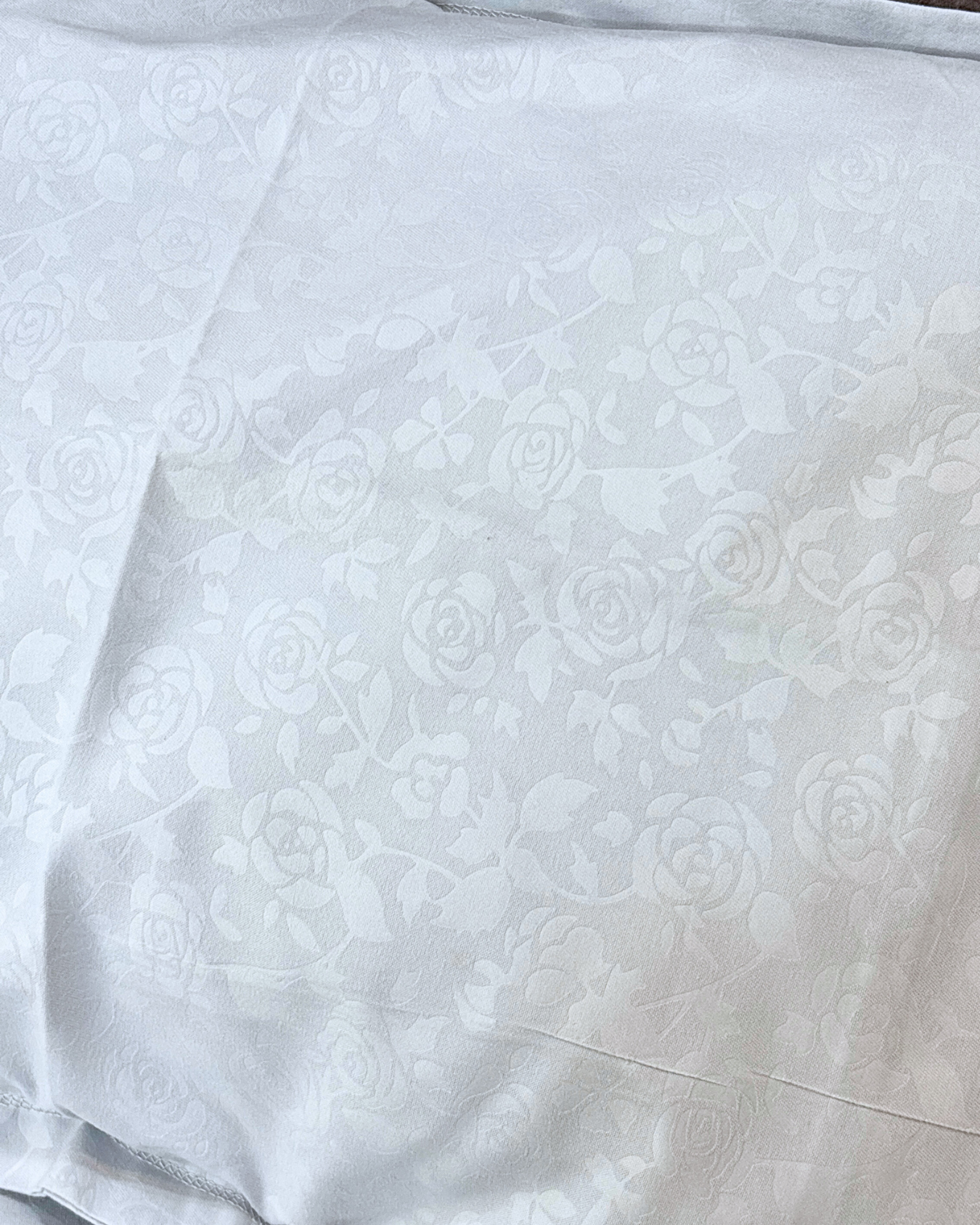 Elegant White Floral Impression Classic King Impression Bedsheets HOME SAARTHI