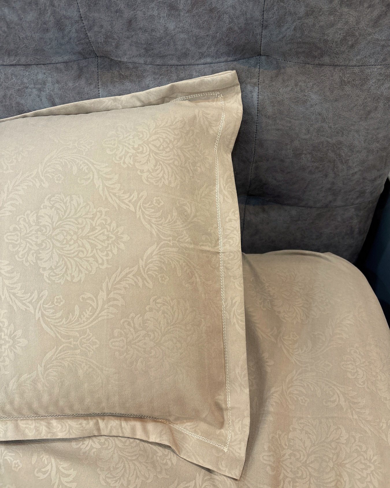 Beige Gold Floral Classic King Impression Bedsheets